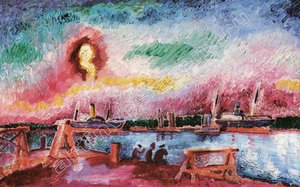 The River Dnieper — David Davidovich Burliuk