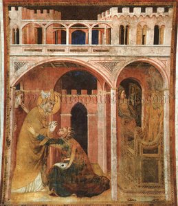 Miracle Of Fire, Approx. 1321, Fresco, Lower Church — Simone Martini, Late Medieval