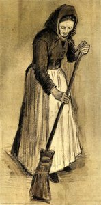 Woman With A Broom — Vincent Willem Van Gogh, Contemporary Realism