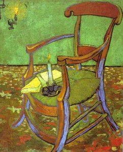 Gauguin's Chair With Books And Candle — Vincent Willem Van Gogh, Post-impressionism