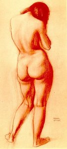 Studie Zum Vertreibung Aus Dem Paradies — Franz Ritter Von Stuck, Symbolism