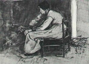 Woman Sitting At The Fireside — Vincent Willem Van Gogh
