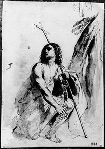 St. John The Baptist In The Wilderness — Guercino