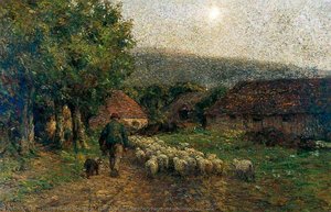 Evening in the Old Priory Farmyard, Wilmington, Sussex