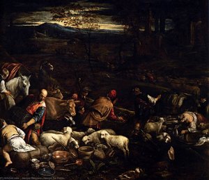 Return of Jacob with His Family (detail)