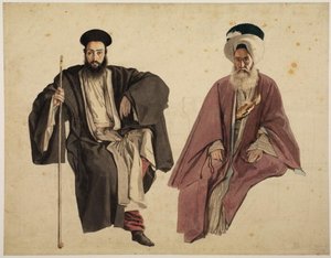 Portrait Of Two Seated Orientals — John Frederick Lewis