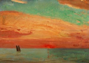 Sunrise Over The Eastern Sea — Fujishima Takeji, Yōga