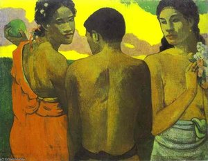 Tre Tahitiani — Eugène Henri Paul Gauguin, Post-impressionism
