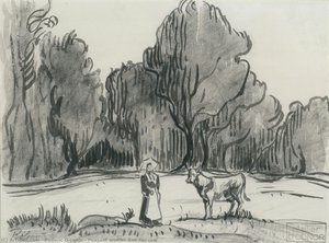 Peasant Woman And Her Cow — Roderic O'conor