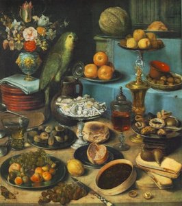 Still-life With Parrot — Georg Flegel, Baroque