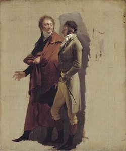 Portraits De Guillaume Guillon Dit Lethiere (1760 1832), Peintre D'histoire Et Antoine Charles Horace Dit Carle Vernet (1758 1836), Peintre De Batailles — Louis Léopold Boilly