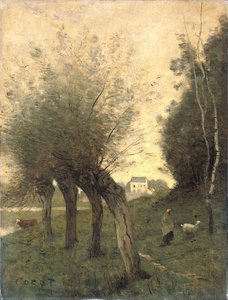 Landscape With Pollard Willows, Camille Corot, 1840 - 1875 — Jean-baptiste-camille Corot