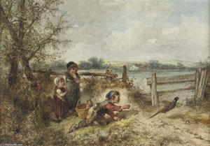 Chasing A Pheasant — Johan Mari Henri Ten Kate