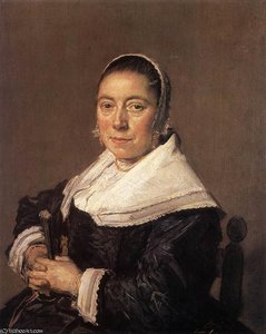 Portrait Of A Seated Woman Presumedly Maria Veratti — Frans Hals I