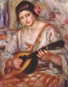 Girl With A Mandolin — Pierre-auguste Renoir, Impressionism