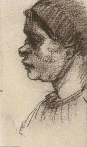 Peasant Woman, Head (15) — Vincent Willem Van Gogh, Post-impressionism