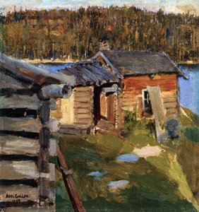 The Ekola Croft In Evening Sunlight — Akseli Gallen-kallela