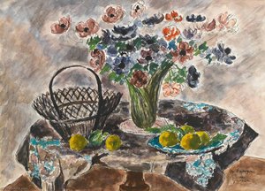 Nature Morte Aux Fleurs Et Citrons — André Dunoyer De Segonzac