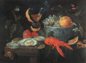 Still Life With Fruit And Shellfish — Jan Van Kessel The Elder