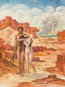 Adam And Eve Outside Eden — Myrtle Broome