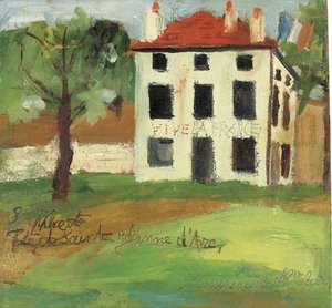 Decorated House For The Feast Of Saint Joan Of Arc — Maurice Utrillo, Impressionism