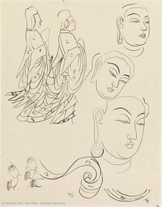 Sketches Of Heads — Xie Zhiliu