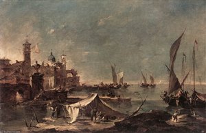 Landscape With A Fisherman's Tent — Francesco Lazzaro Guardi