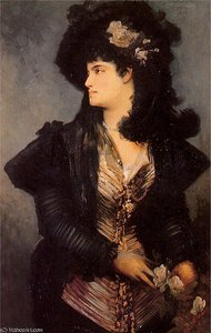 Portrait Of A Lady — Hans Makart, Academic Art