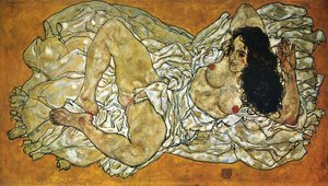 Reclining Woman — Egon Schiele, Art Nouveau/jugendstil