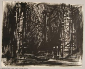 Gantries At Night — Lamar Dodd
