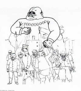 God-willed Dependence From The Face Of The Ruling Classes — George Grosz