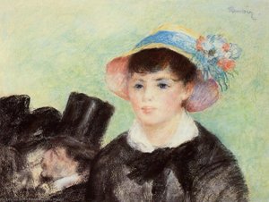 Young Woman In A Straw Hat 1 — Pierre-auguste Renoir, Impressionist Portraiture