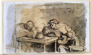 La Soupe Soup — Honoré Daumier