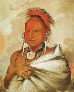O Rón Gás See, Bear Catcher, A Celebrated Warrior — George Catlin