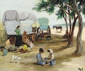 Gypsy Encampment, (1950) — Marcel Dyf