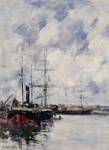 A Corner Of The Deauville Basin — Eugène Louis Boudin