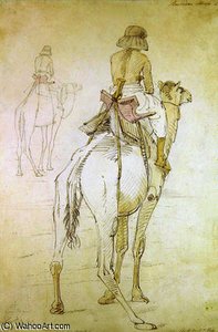 Study of a man on a camel