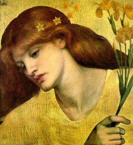 Sancta Lilias — Dante Gabriel Rossetti, Pre-raphaelite Brotherhood