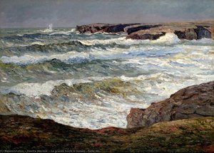 La Grande Houle À Donant (belle Île) — Maxime Emile Louis Maufra