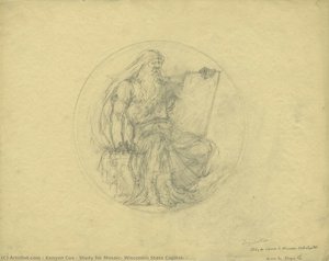 Study For Mosaic, Wisconsin State Capitol, — Kenyon Cox, Classical Realism