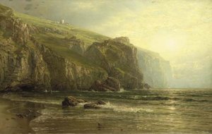 Sunset Along The Coast Of Cornwall — William Trost Richards