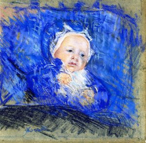 Child on a Blue Cushion
