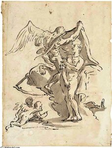 Allegory Time Revealing Beauty — Giambattista Tiepolo