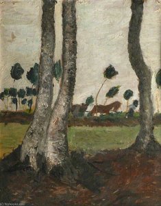 Landscape With Windblown Trees — Paula Modersohn-becker