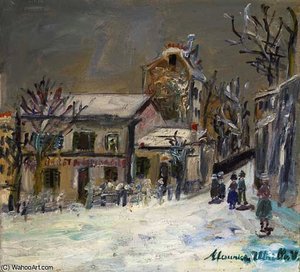 The Lapin Agile In Snow — Maurice Utrillo