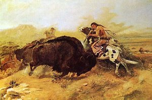 Meat For The Tribe, (painting) — Charles Marion Russell