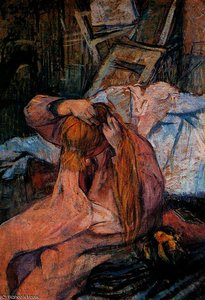Woman Combing Herself Ii — Henri De Toulouse-lautrec
