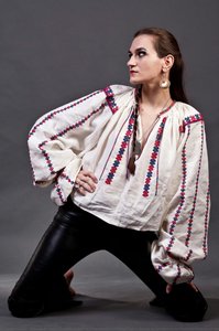 Aievea Collection; \nmuntenia Traditional Shirt;\nbased On Artefact Of The National Museum Of The Romanian Peasant — Gabriela S. Matei