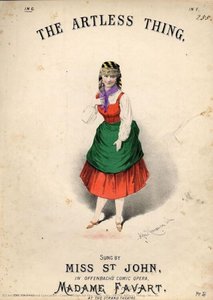 Cover Design For The Song ''the Artless Thing'' — Alfred Concanen