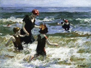 A Timid Bather — Edward Henry Potthast